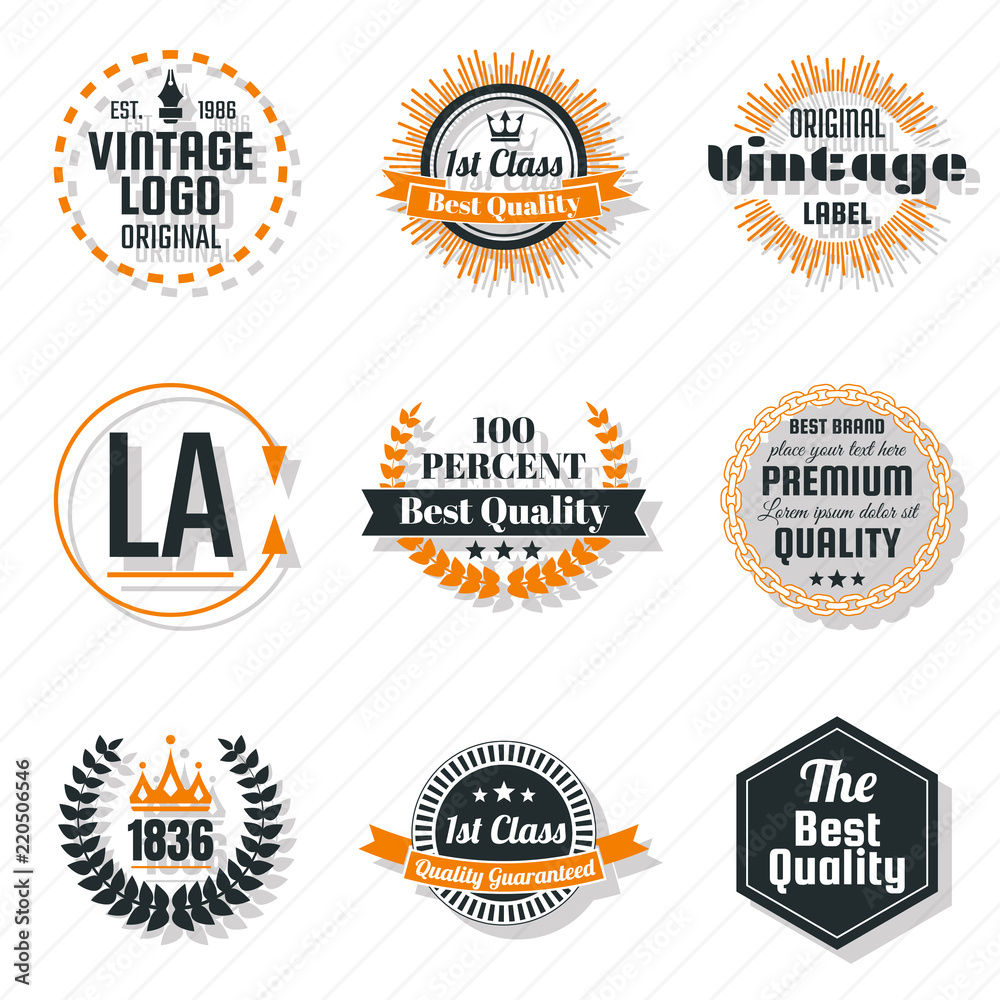 Obraz premium Vintage Retro Vector Logo for banner