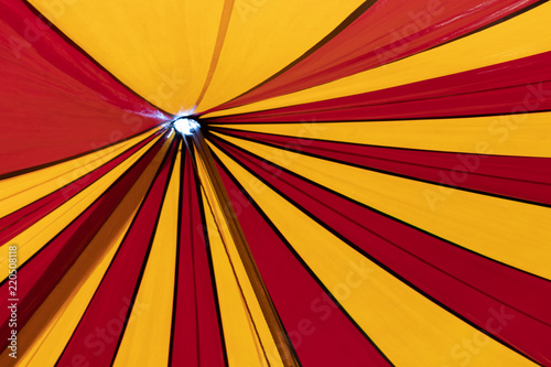 Bright circus tent roof