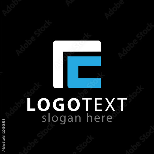 RE Initial letter logo vector