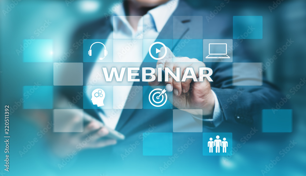 Webinar E-learning Training Business Internet Technology Concept Webinar E-learning Training Business Internet Technology Concept