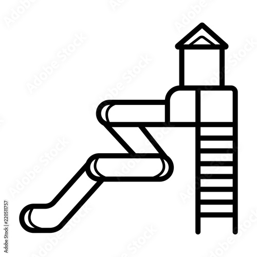 Water slide vector icon.