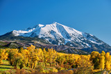 Mount Sopris autumn landscape in Colorado