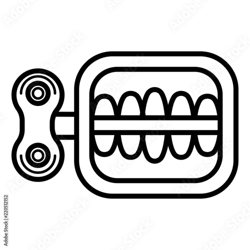 A teeth wind up toy