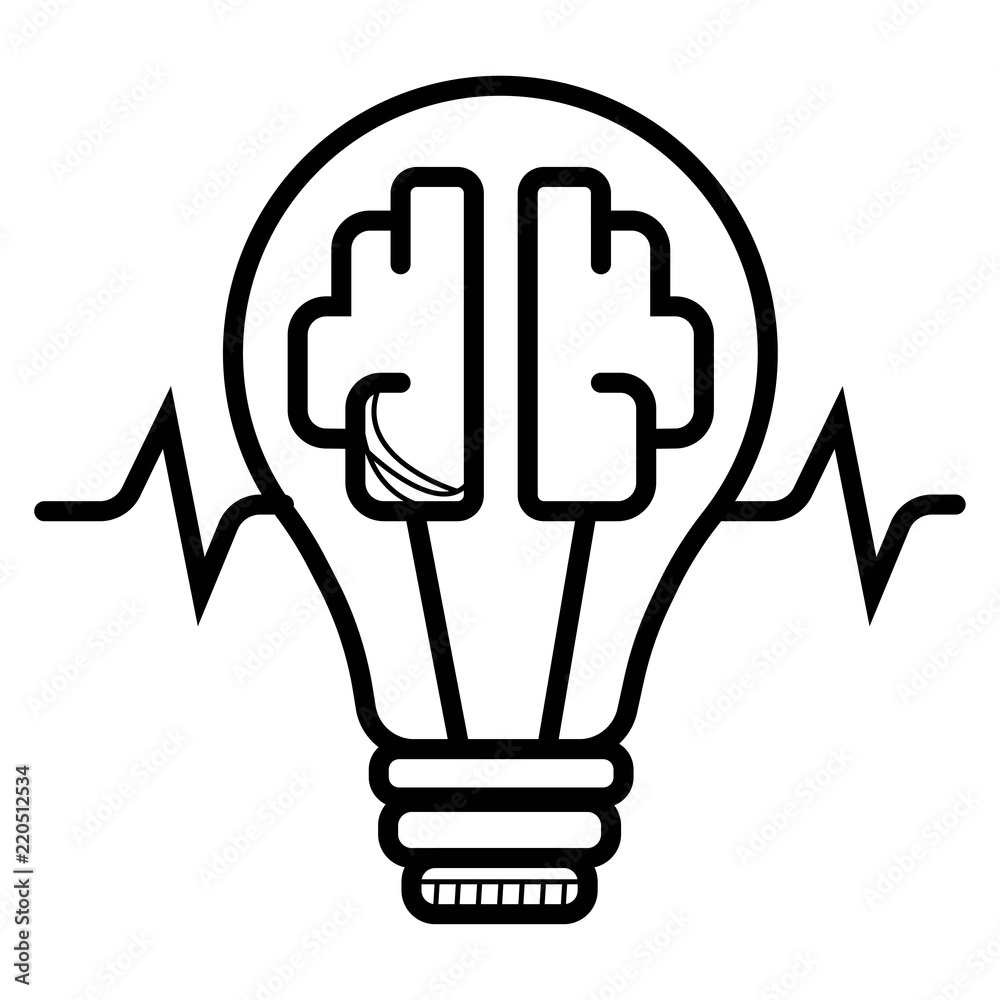 Brain idea icon vector Brain idea icon vector