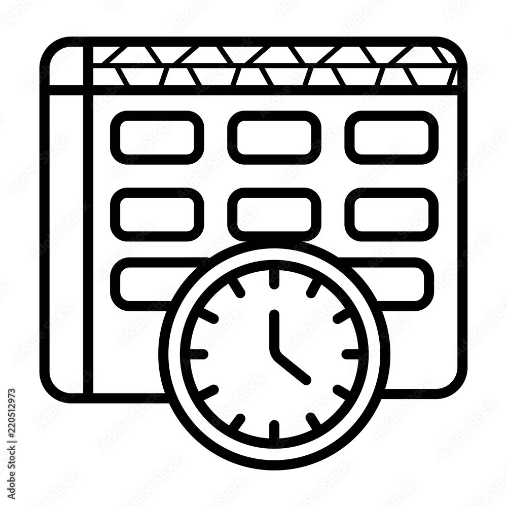 Fototapeta premium Timetable vector icon