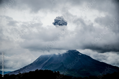 Erupting Volcano at Mt. Sinabung, Sumatra, Indonesia