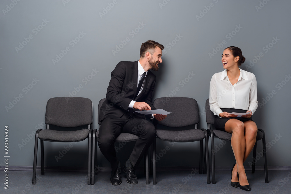 Lively conversation in the queue Lively conversation in the queue