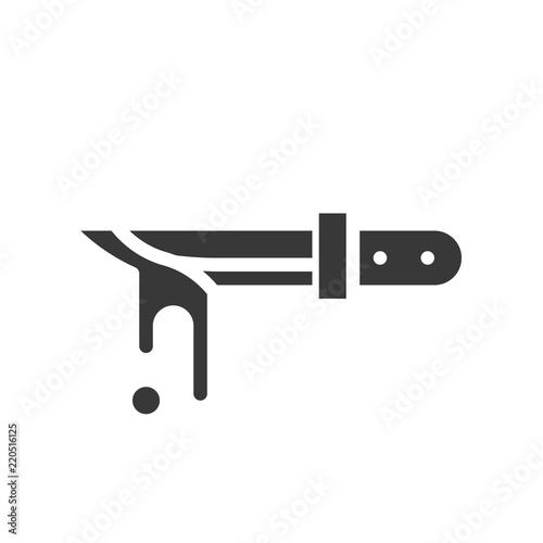 bloody knife, Halloween related, glyph icon design