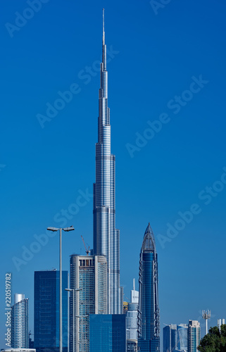 Dubai skyline in United Arab Emirates