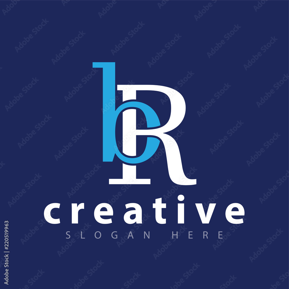 Obraz premium BR Initial letter logo icon vector