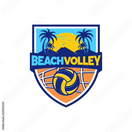 Beach Volley Logo Vector
