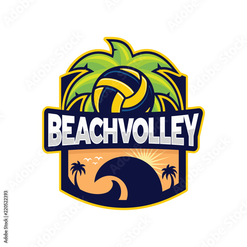 Beach Volley Logo Vector