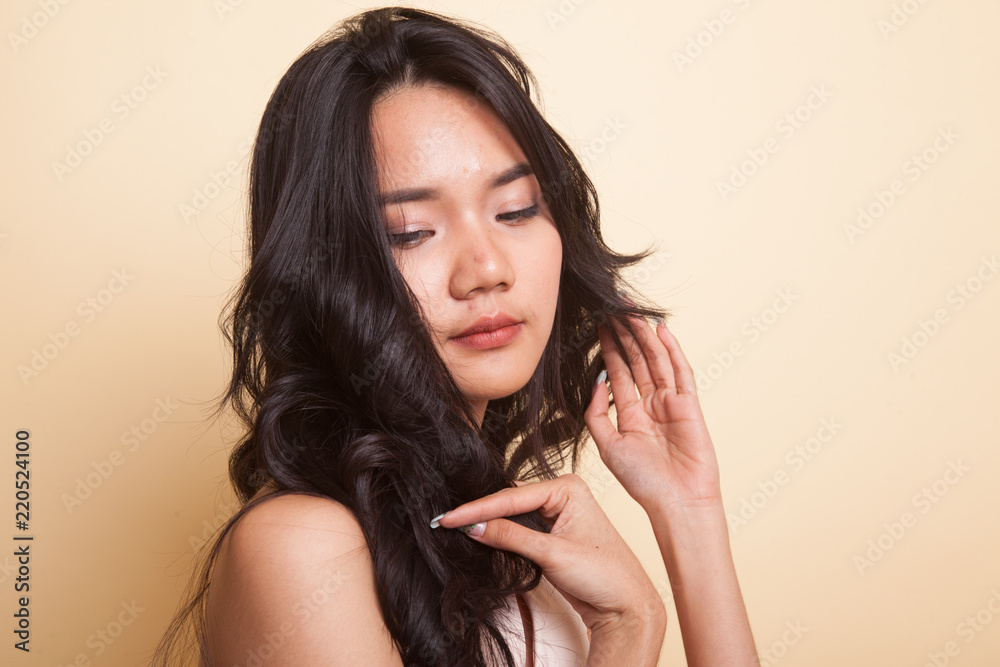 Portrait of beautiful young Asian woman. Portrait of beautiful young Asian woman.