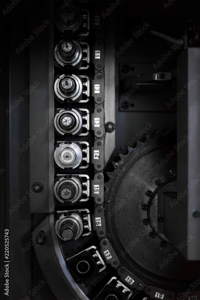 High precision CNC machining center working, operator machining die metal mold process in the factory High precision CNC machining center working, operator machining die metal mold process in the factory