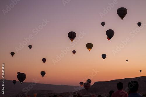 View of the Cappadocia balloons.