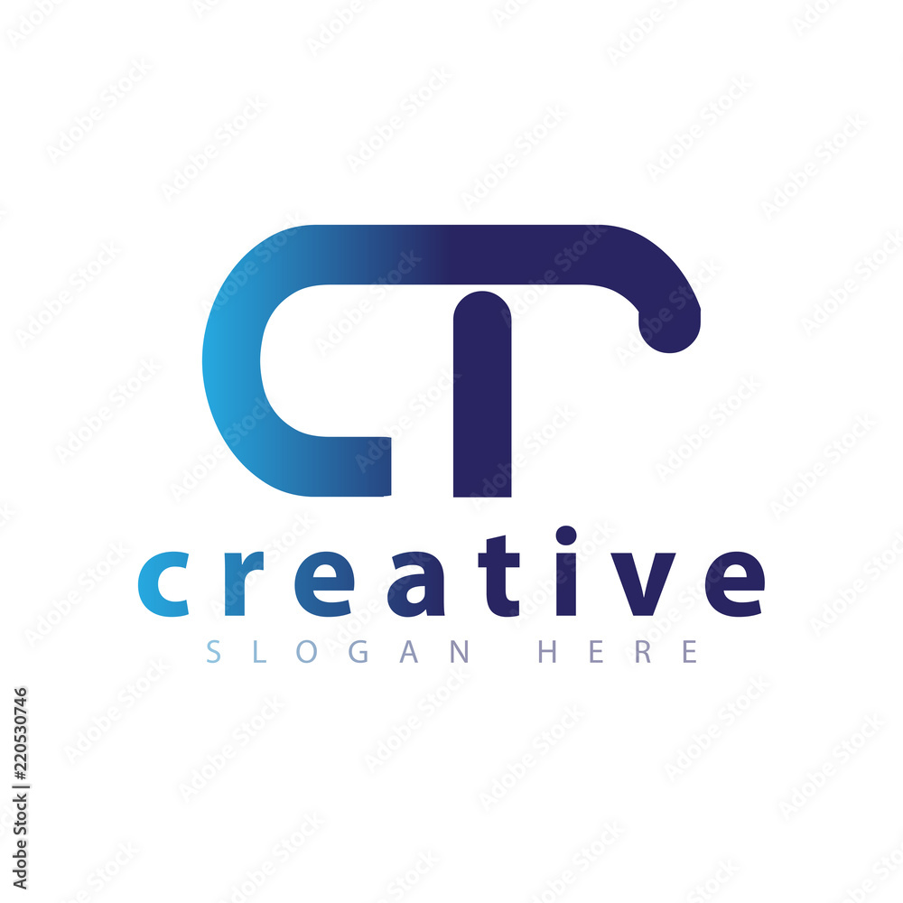 CT Initial Letter logo icon vector template CT Initial Letter logo icon vector template