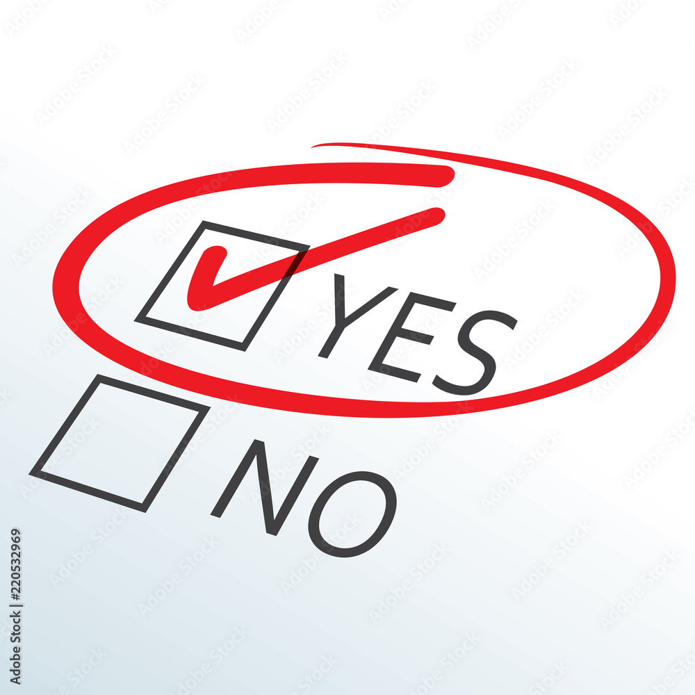 Yes checked with red marker line Yes checked with red marker line