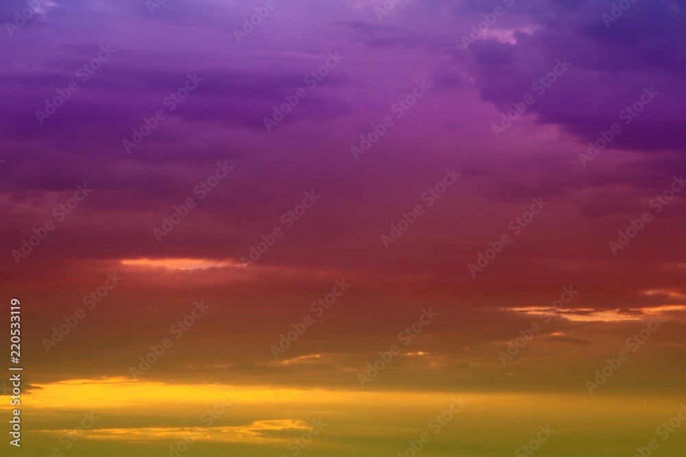 amazing toned sunset or sunrise clouds in the sky for using in design as background.