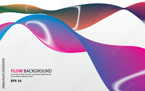 Abstract colorful flow background vector