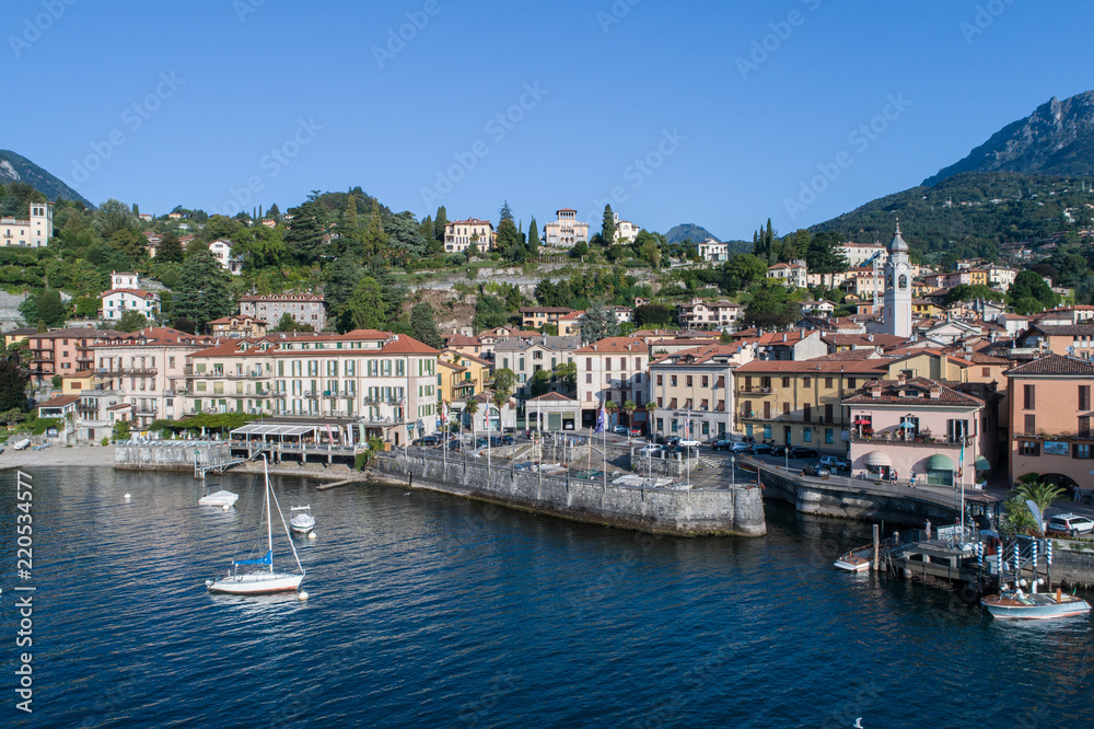 Port of Menaggio, important destination on Como lake in Italy. Holidays in Europe