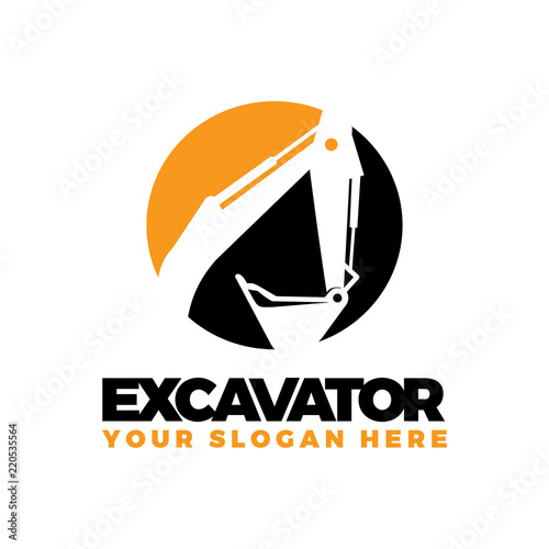 Excavator Logo Vector
