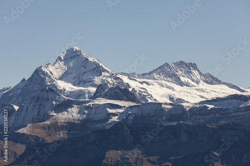 Alpine panorama on a beautiful autumn day in the Bernese Oberland in Switzerland