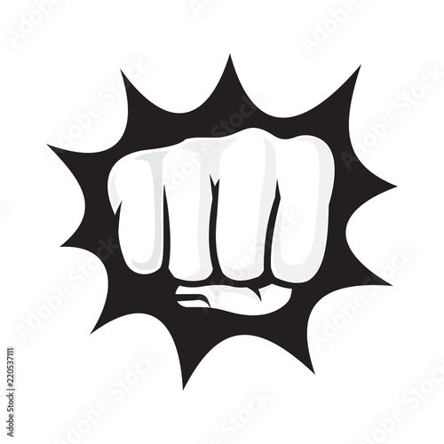 Hand Fist, Fist Bump Logo Vector