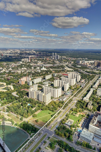 Moscow cityscape from above