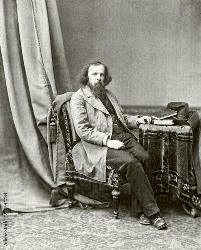 Portrait of the scientist Dmitrij Mendeleev photo