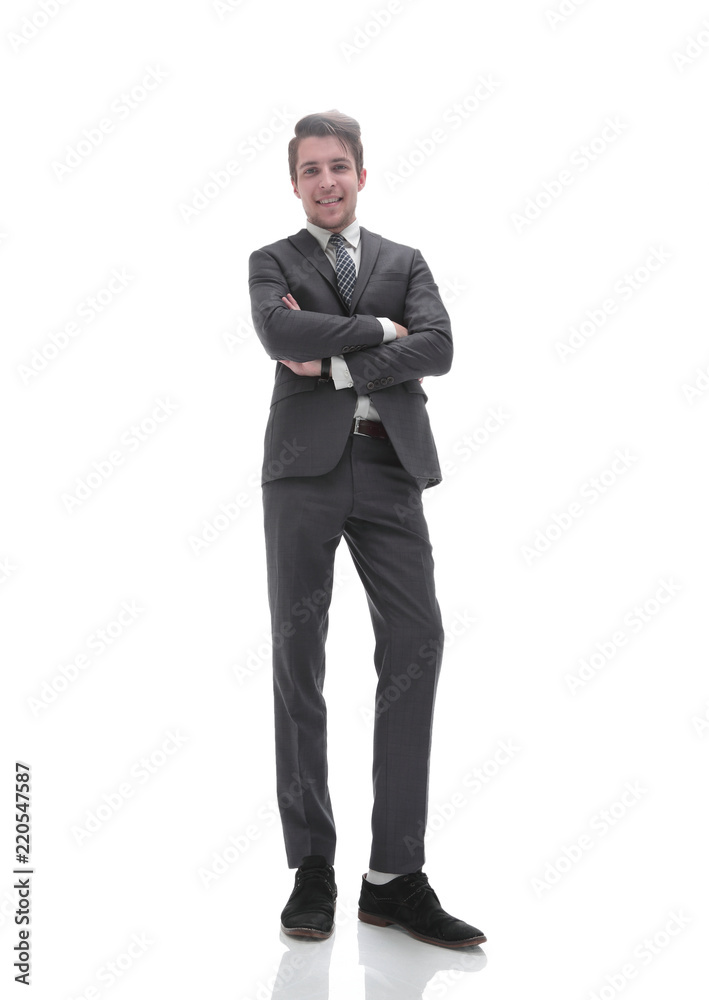 bottom view.successful young business man. bottom view.successful young business man.