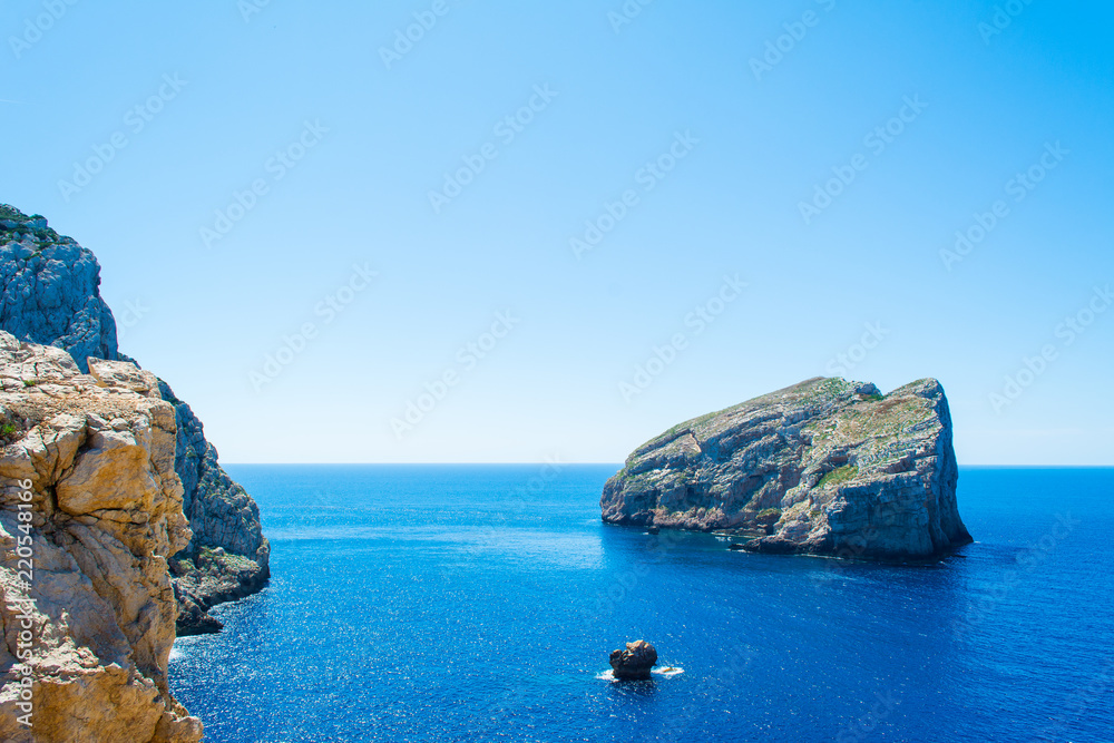 landscape of sardinian coast near foradada island