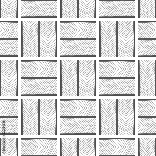 Abstract background, seamless pattern. Black and white illustration. Design for fabric, wallpaper or covering.