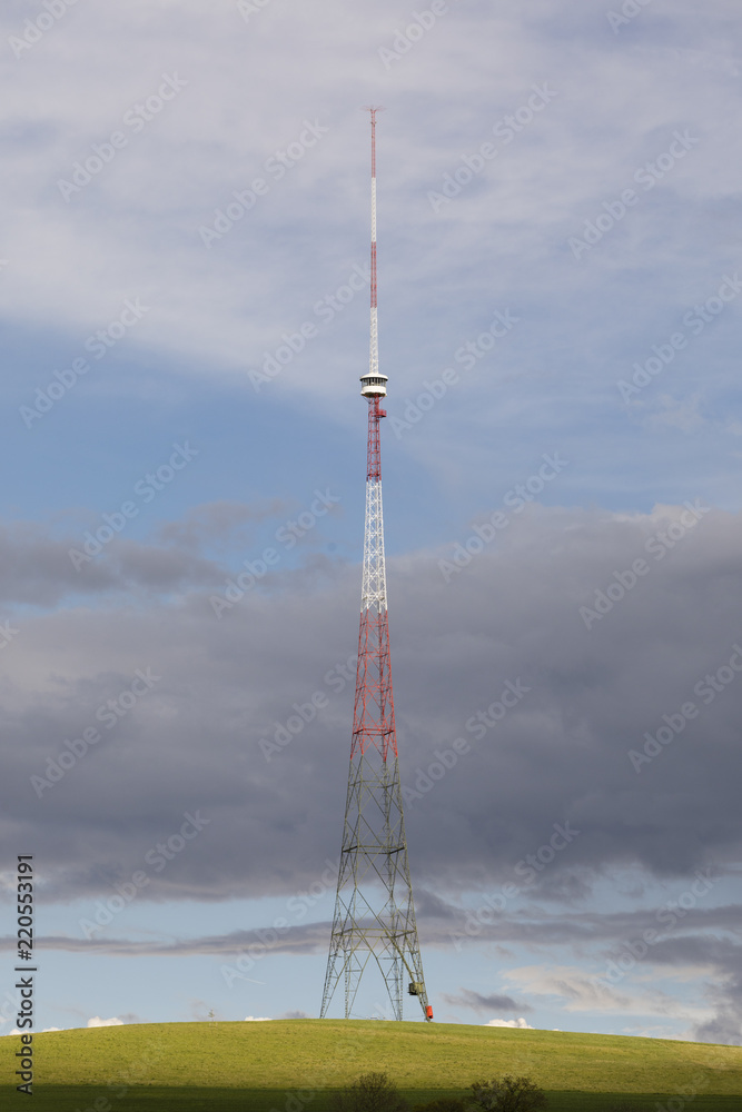 Radio antenna Landessender Beromuenster in the canton of Lucerne, Switzerland Radio antenna Landessender Beromuenster in the canton of Lucerne, Switzerland