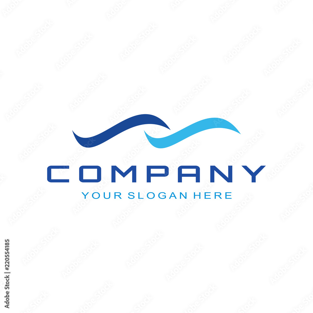 Water wave logo Water wave logo
