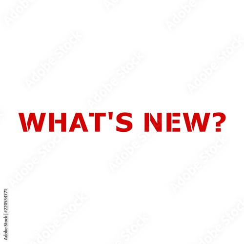 Whats New icon, What's new? On the white background