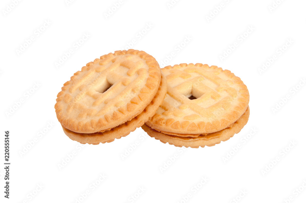 sandwich tasty cookies isolated on the white sandwich tasty cookies isolated on the white