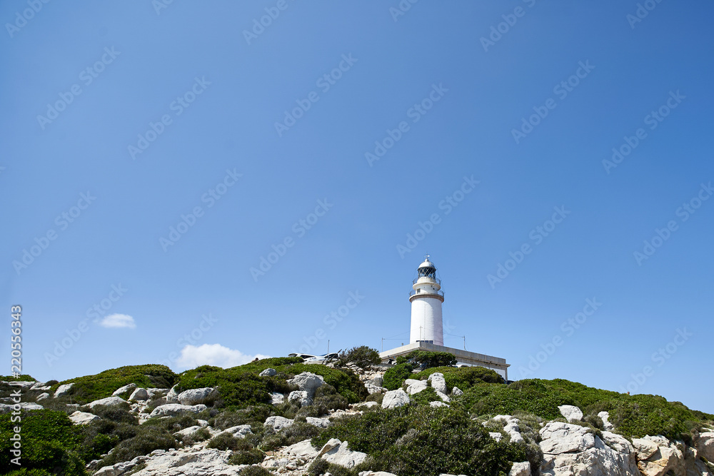 Lighthouse at Cape Formentor in the Coast of North Mallorca, Spain, Balearic Islands Lighthouse at Cape Formentor in the Coast of North Mallorca, Spain, Balearic Islands