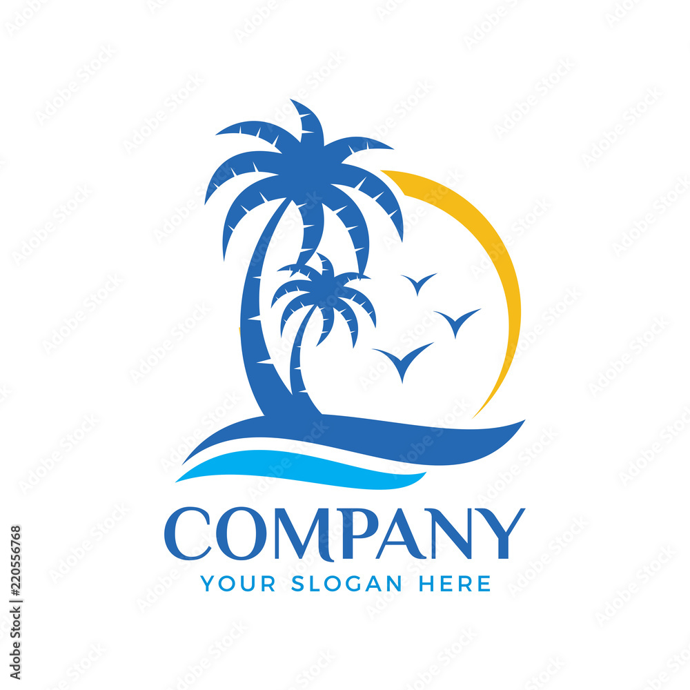 Palm Tree Logo Vector