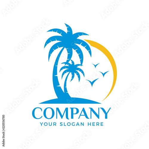Palm Tree Logo Vector