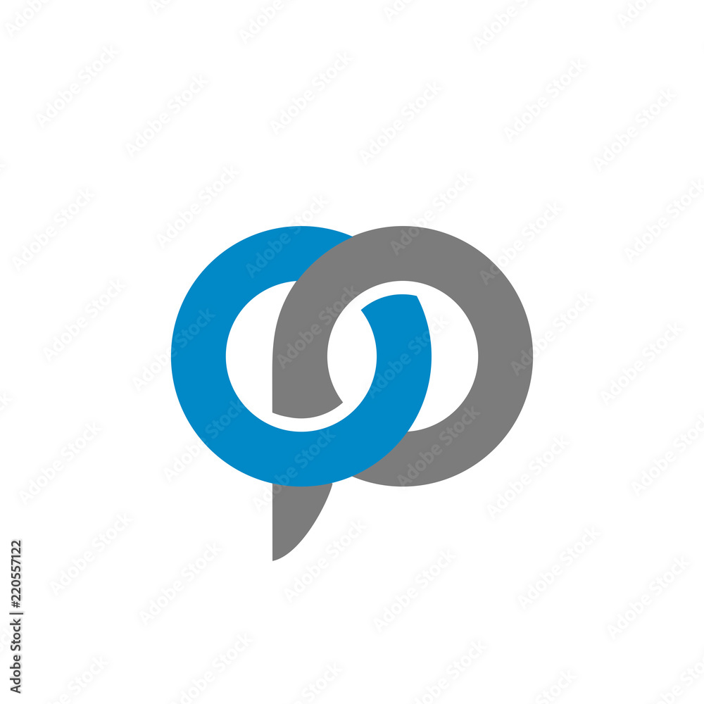 OP initial logo template vector OP initial logo template vector