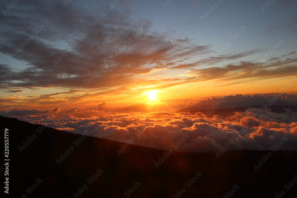 Sunset Haleakala National Park Maui