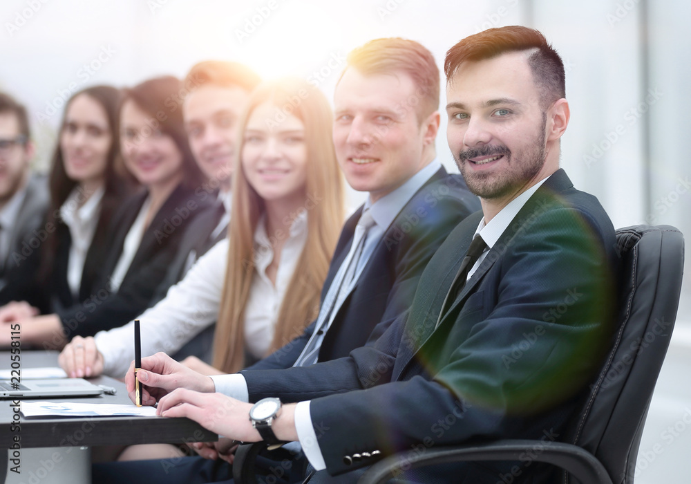 business team sitting at Desk in the conference room business team sitting at Desk in the conference room