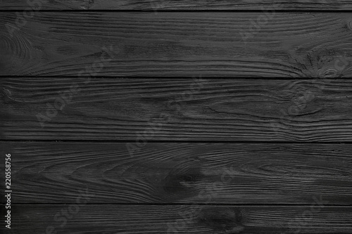 Black painted wood board texture and background.