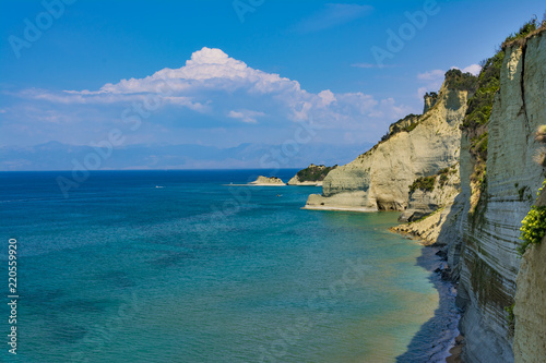 Loggas beach, Peroulades, Corfu island, Greece photo