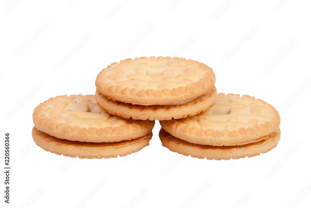 sandwich tasty cookies isolated on the white sandwich tasty cookies isolated on the white
