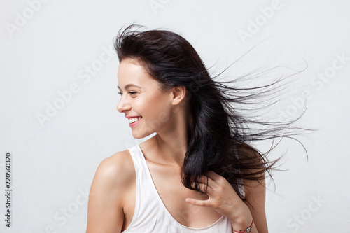 Beautiful young girl smiling.