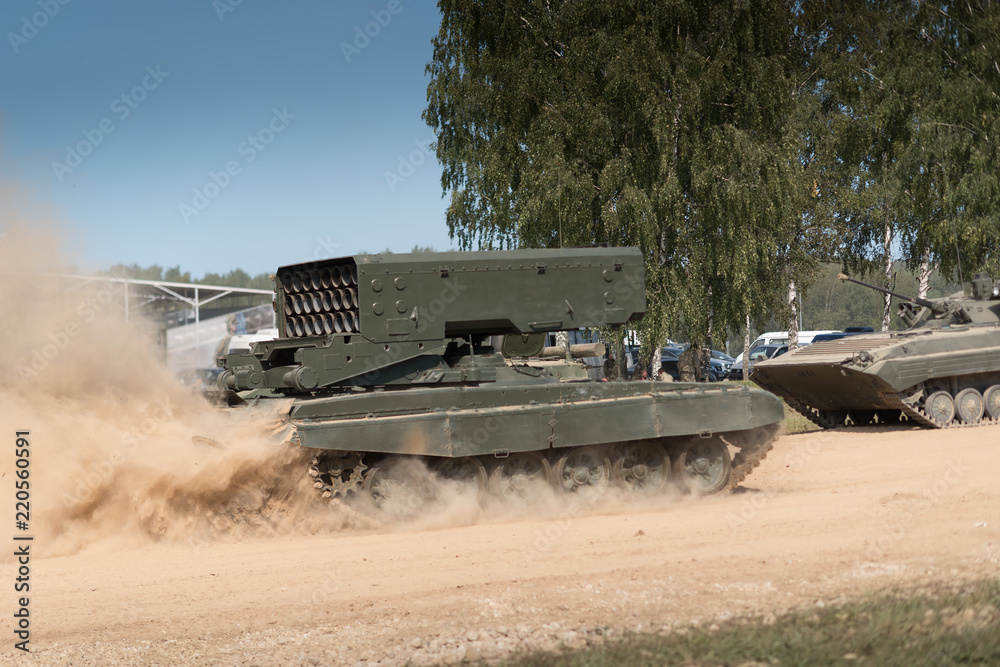 Russian multiple rocket launchers and thermobaric weapon at the dust Russian multiple rocket launchers and thermobaric weapon at the dust