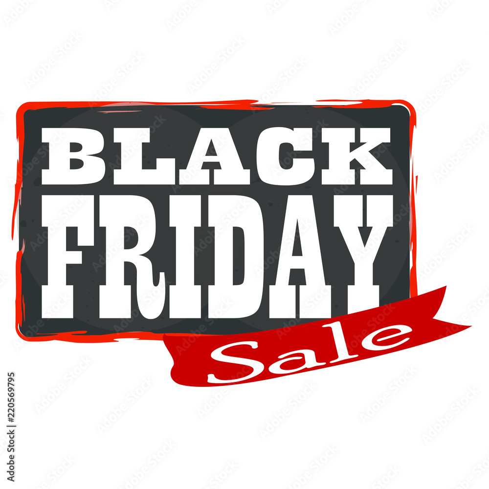 Obraz premium Black Friday Label