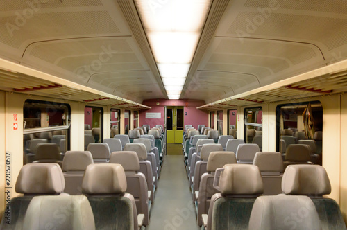 Empty night train
