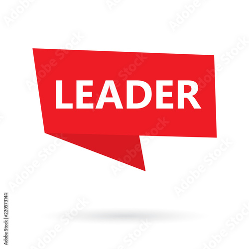 leader word on a speach bubble- vector illustration